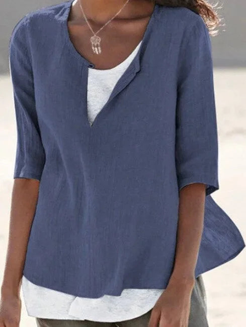 Phoebe | Layered V-Neck Blouse