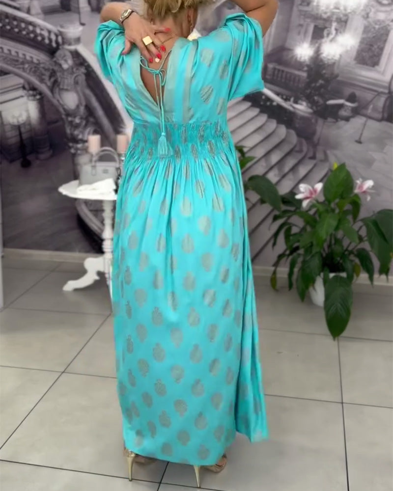 Sylvia | Boho Maxi Dress Wide Sleeve