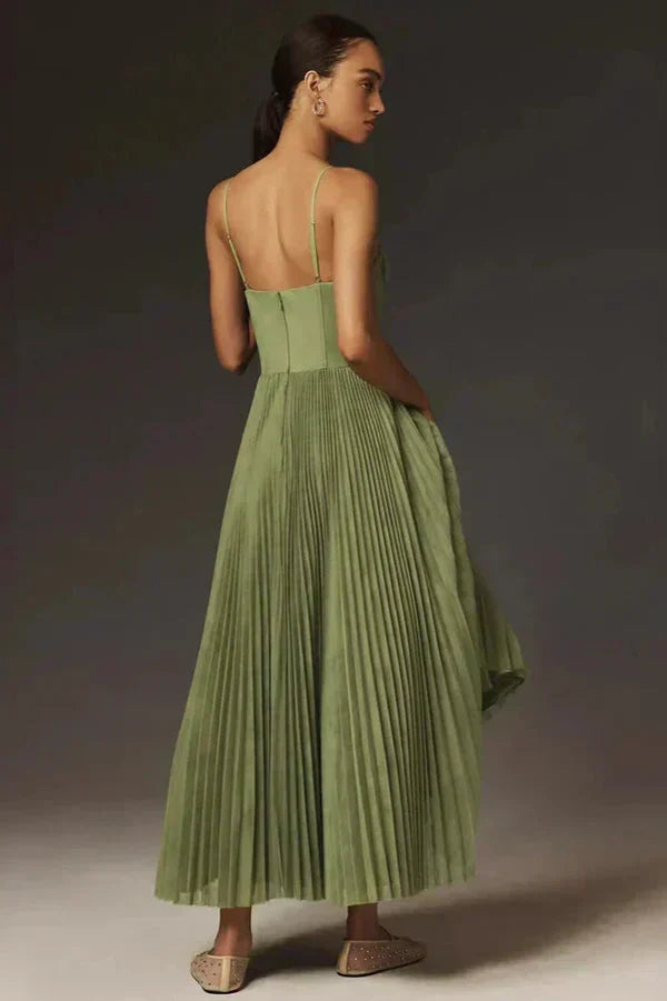 Charlotte | Wedding Guest Maxi Dress A-Line Pleated