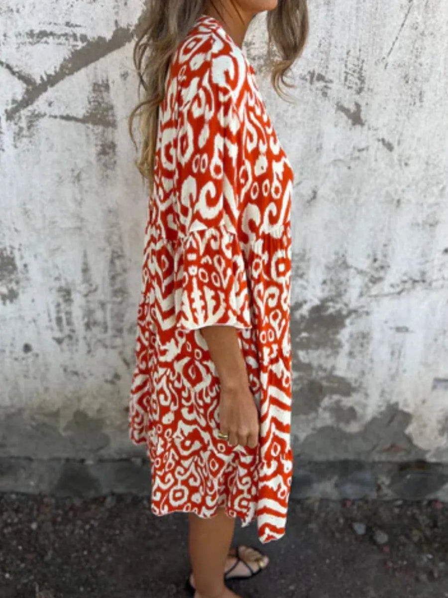 Annabelle | Boho Dress Notch V-Neck