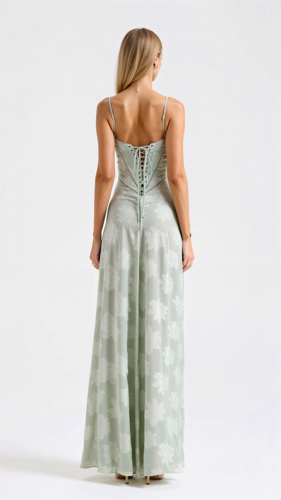 Hannah | Spaghetti Strap Maxi Dress with Square Neck