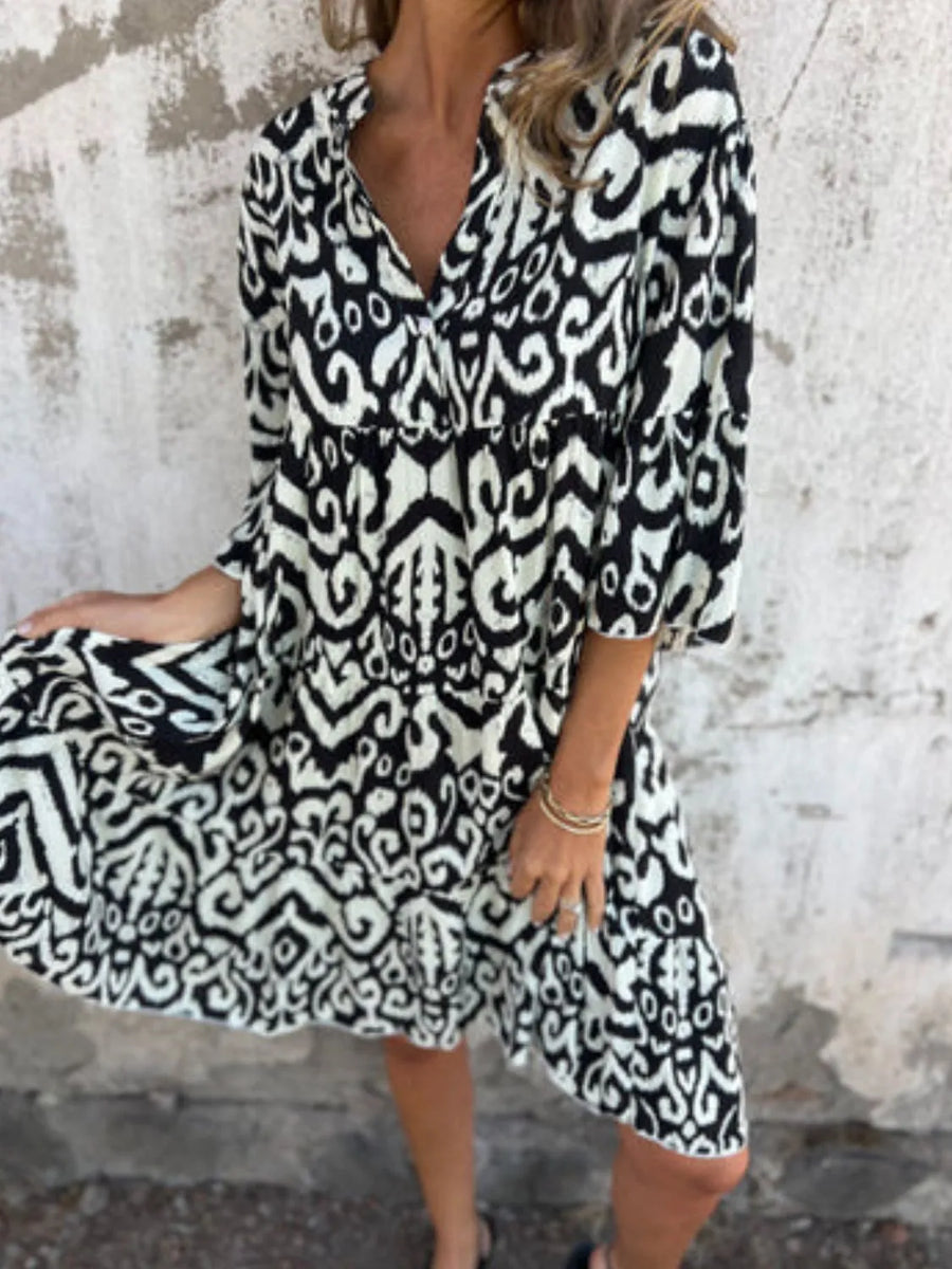 Annabelle | Boho Dress Notch V-Neck