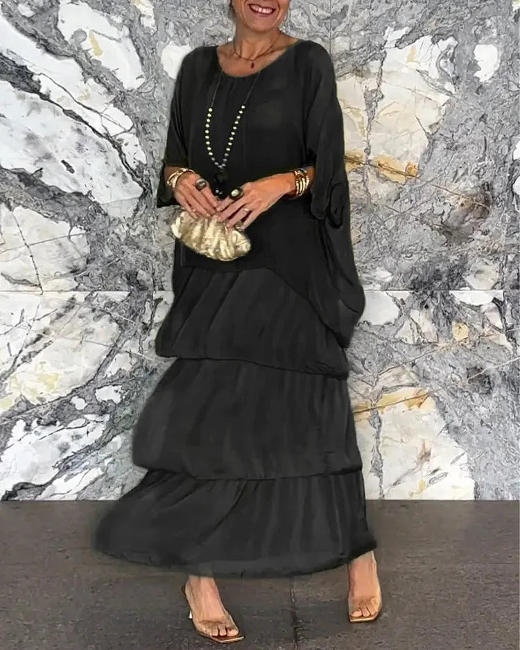 Louisa | Maxi Sundress 3/4 Sleeve