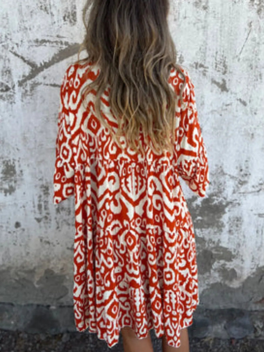 Annabelle | Boho Dress Notch V-Neck