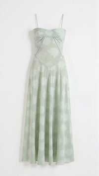 Hannah | Spaghetti Strap Maxi Dress with Square Neck