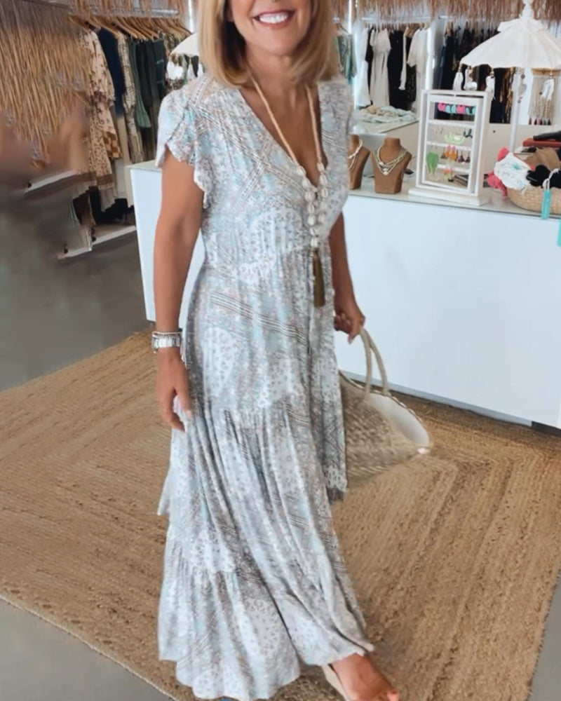 May | Maxi Sundress V-Neck A-Line