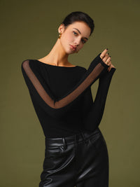 Maxine | Sheer Sleeve Top