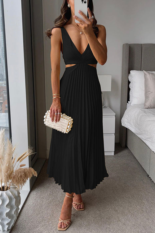 Delaney | Wedding Guest Midi Dress Pleated