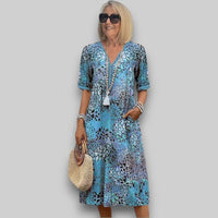 Iris | Printed Sundress V-Neck