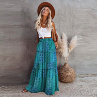 Esther | Tiered Maxi Skirt Floral Print