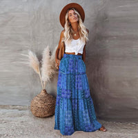Esther | Tiered Maxi Skirt Floral Print