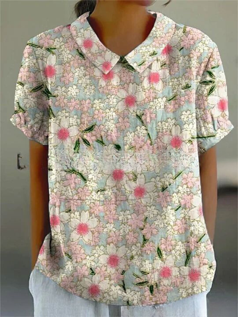 Athena | Blouse Embroidered Short Sleeve