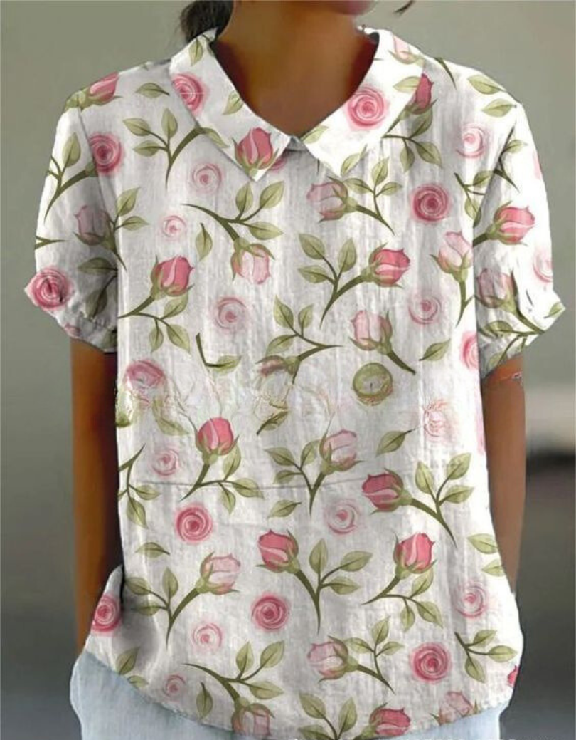 Athena | Blouse Embroidered Short Sleeve