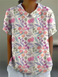 Athena | Blouse Embroidered Short Sleeve