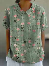 Athena | Blouse Embroidered Short Sleeve