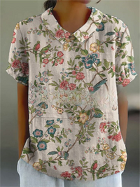Athena | Blouse Embroidered Short Sleeve