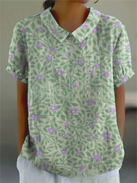 Athena | Blouse Embroidered Short Sleeve