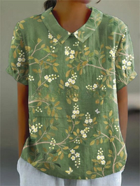 Athena | Blouse Embroidered Short Sleeve