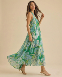 Wren | Halter Maxi Dress Smocked Floral