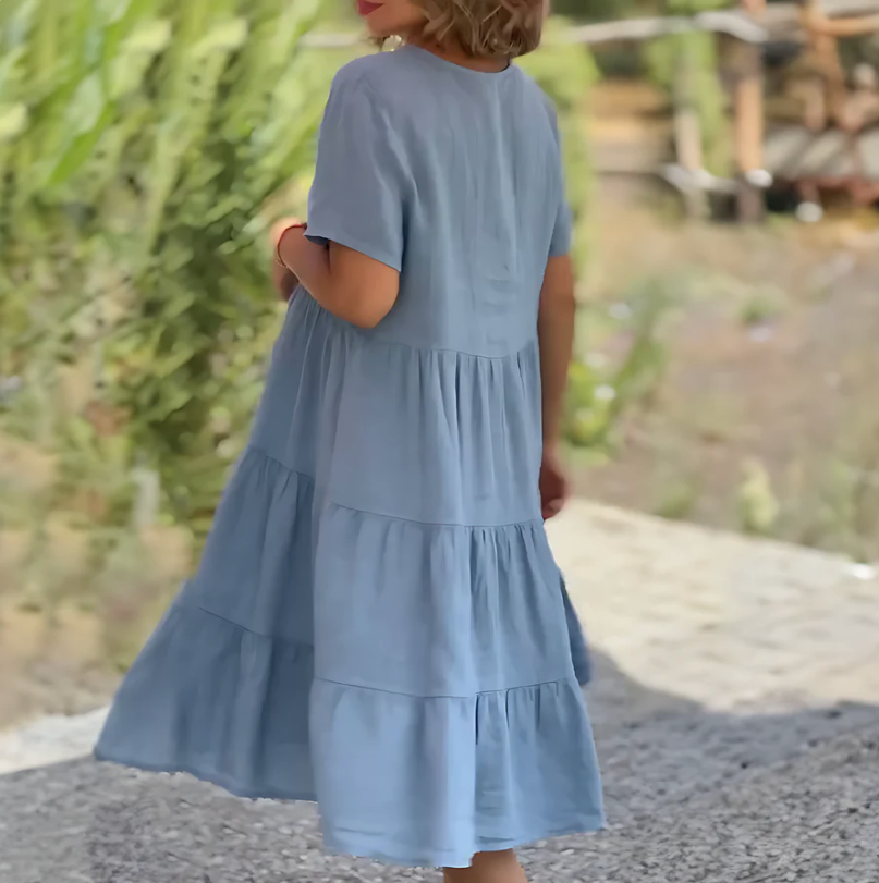 Cheyenne | Boho Sundress V-Neck Tiered