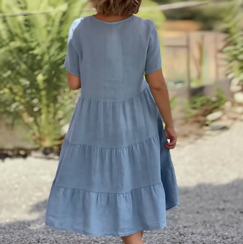Cheyenne | Boho Sundress V-Neck Tiered