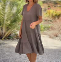 Cheyenne | Boho Sundress V-Neck Tiered