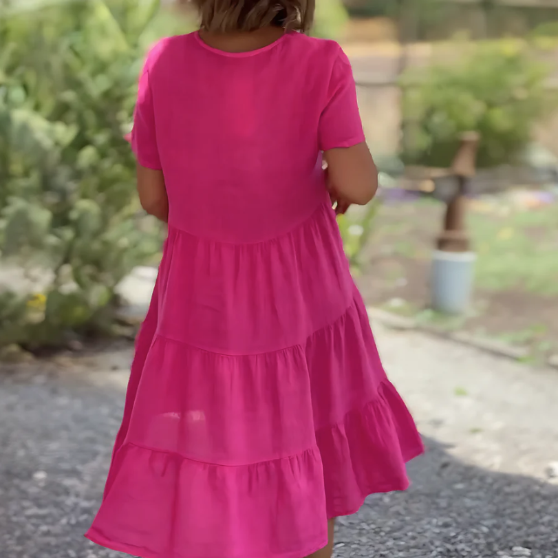 Cheyenne | Boho Sundress V-Neck Tiered