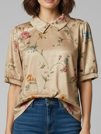 Athena | Blouse Embroidered Short Sleeve
