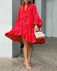 Maxine | Boho Mini Dress Button Front