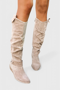 Faith | Orthopedic Slouch Knee High Boots with Side Zip and Low Heel
