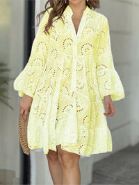 Maxine | Boho Mini Dress Button Front