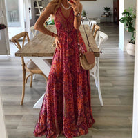 Pearl | Boho Maxi Sundress Halter V-Neck