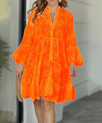 Maxine | Boho Mini Dress Button Front