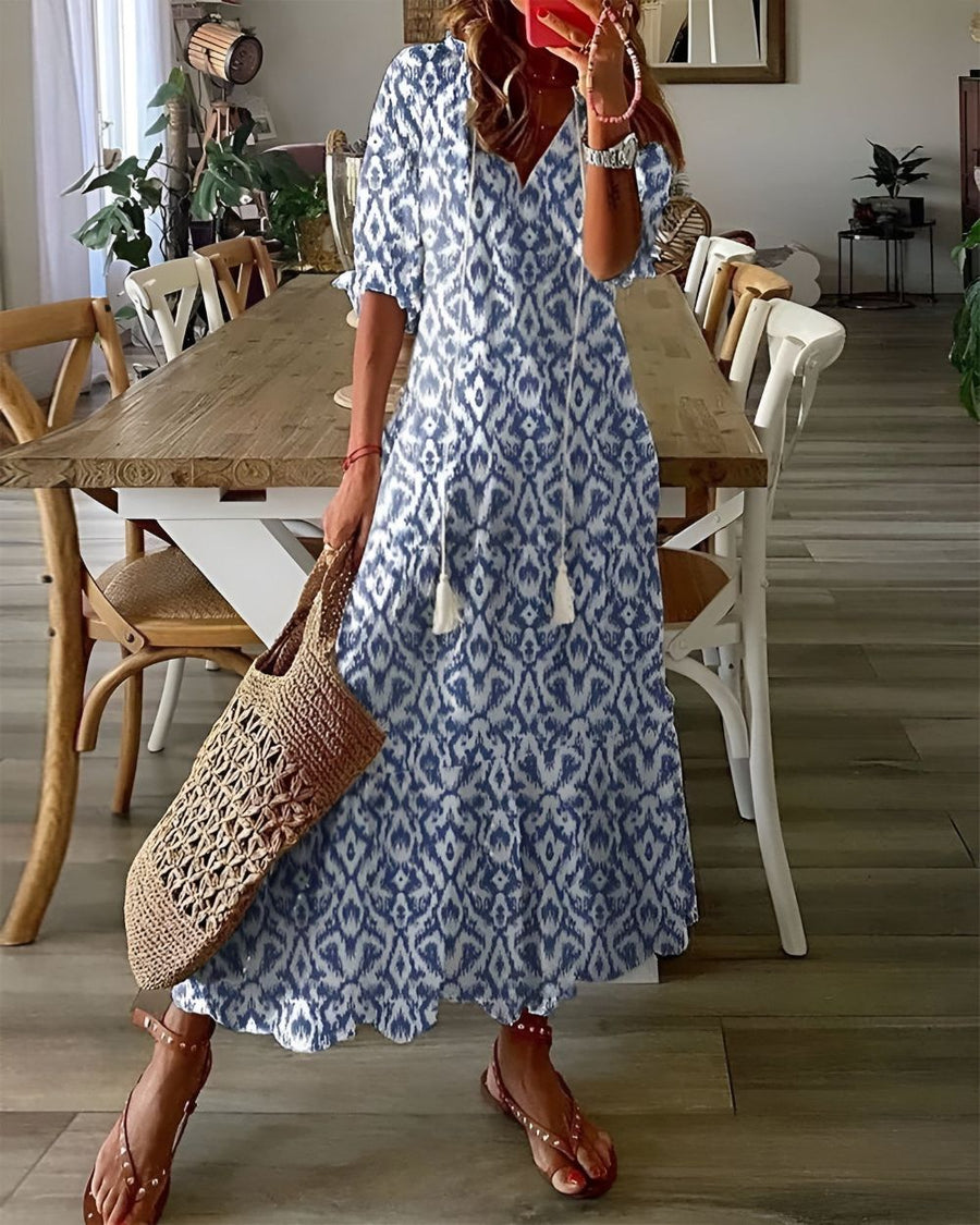 Charlotte | Boho Sundress Half Sleeve