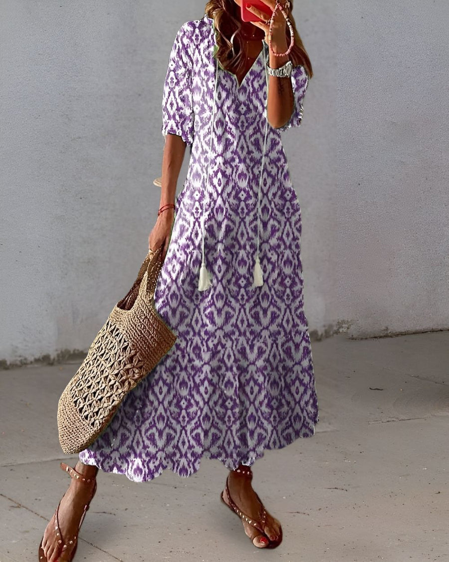 Charlotte | Boho Sundress Half Sleeve