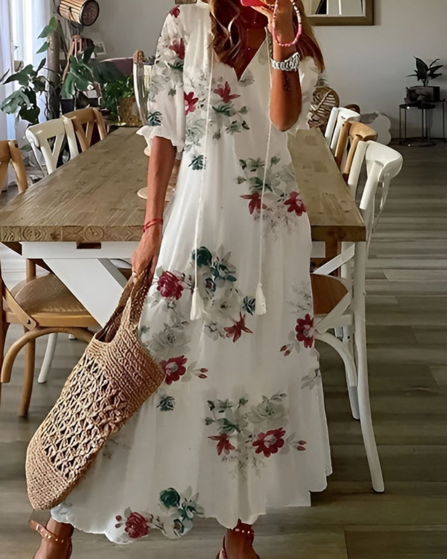 Charlotte | Boho Sundress Half Sleeve