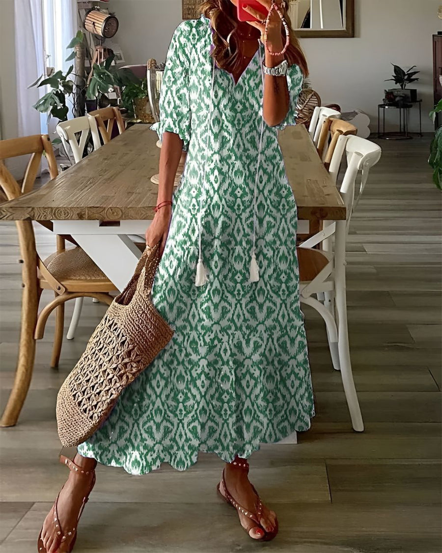 Charlotte | Boho Sundress Half Sleeve
