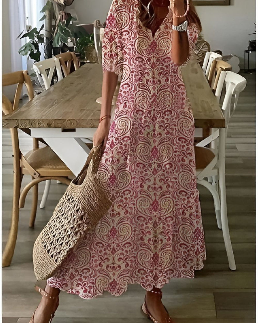 Charlotte | Boho Sundress Half Sleeve