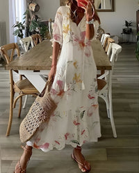 Charlotte | Boho Sundress Half Sleeve