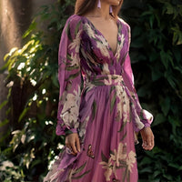 Rosa | Floral Maxi Dress Long Sleeve
