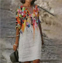 Emma | Floral Dress Notch Neckline