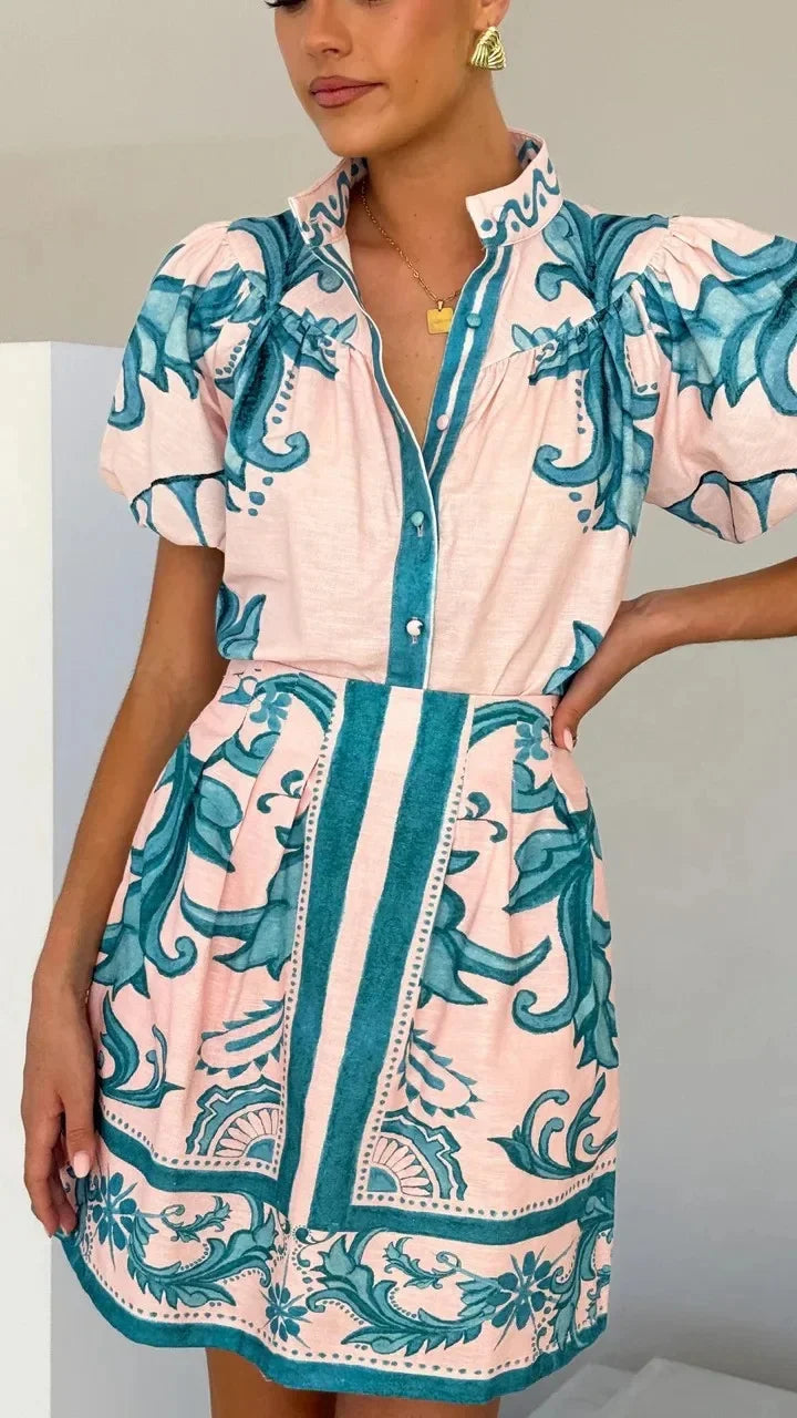 Joy | Mini Sundress Floral Puff Sleeve
