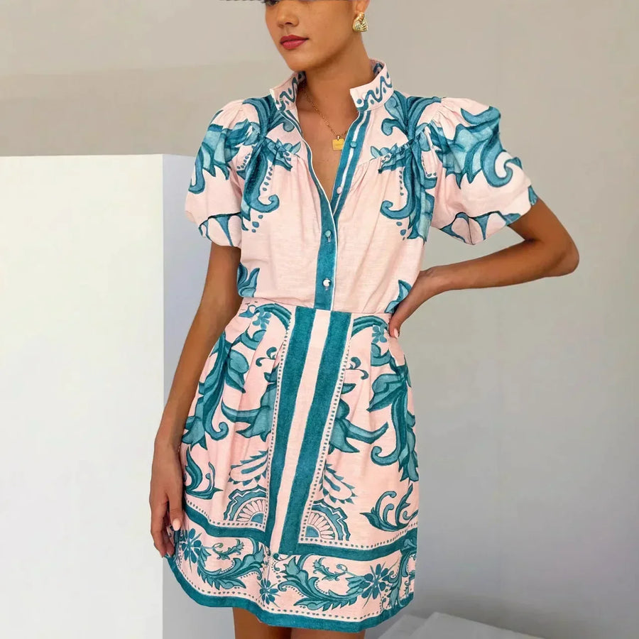 Joy | Mini Sundress Floral Puff Sleeve