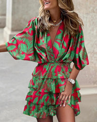 Kayla | Boho Mini Sundress V-Neck Tiered