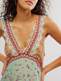 Ophelia | Boho Mini Sundress Lace Floral
