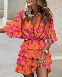 Kayla | Boho Mini Sundress V-Neck Tiered