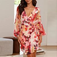 Kelly | Wrap Mini Dress Long Sleeve A-Line