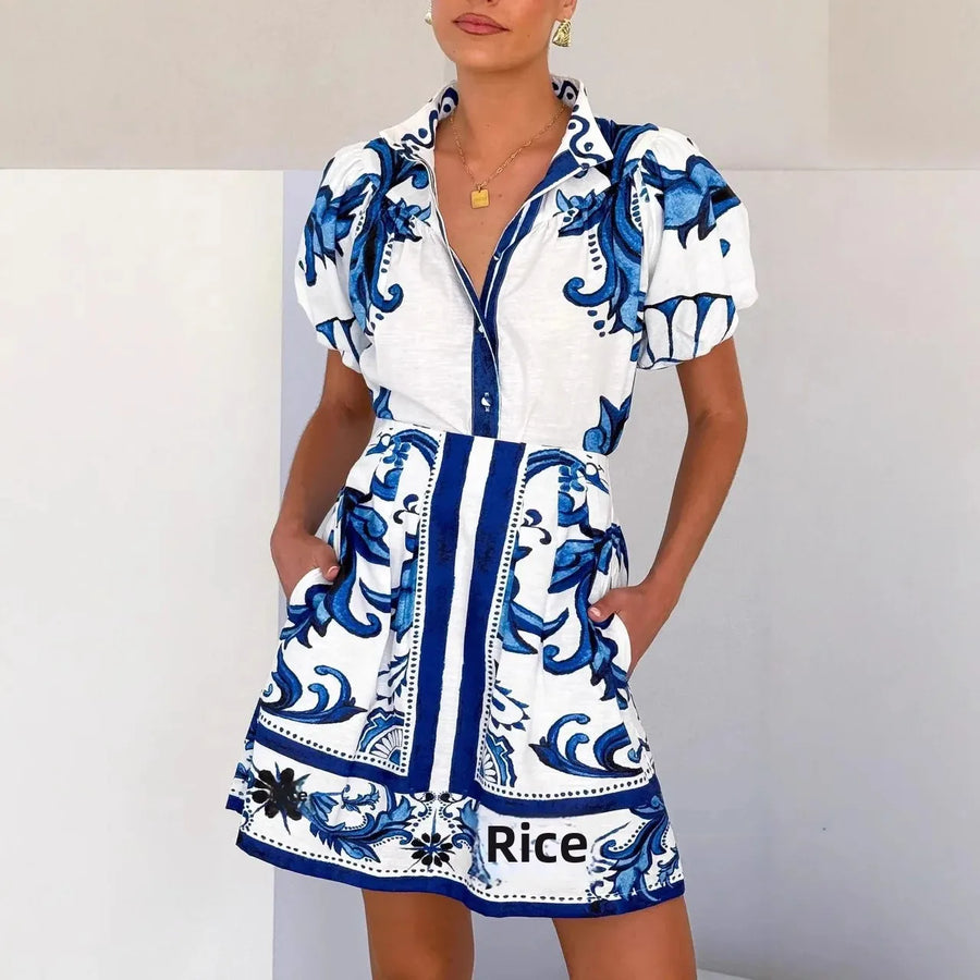 Joy | Mini Sundress Floral Puff Sleeve
