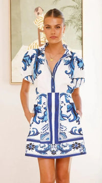 Joy | Mini Sundress Floral Puff Sleeve