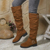 Rachel | Orthopedic Knee-High Boots with Ring Buckle Accents